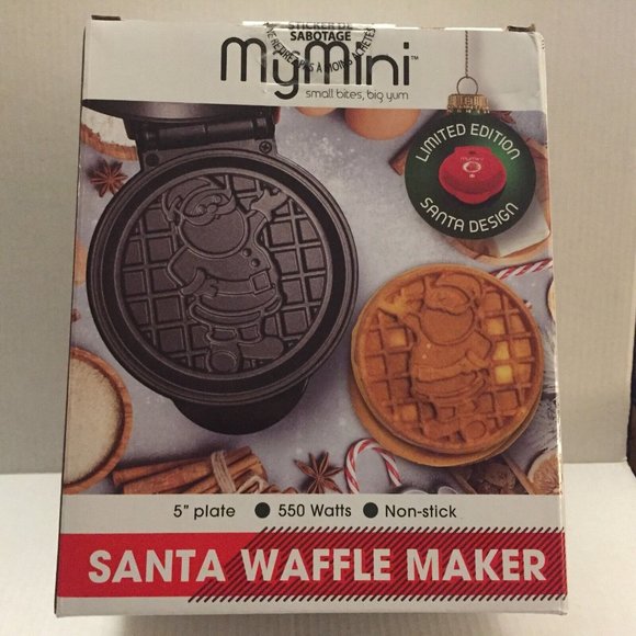 NEW My Mini Santa 5'' Waffle Maker - Picture 6 of 6
